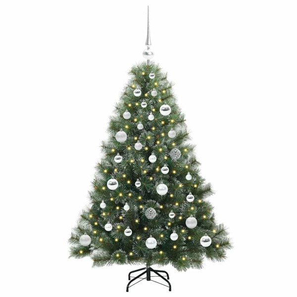 Árbol de Navidad artificial con 150 LED Verde 120 cm PE y PVC M 3