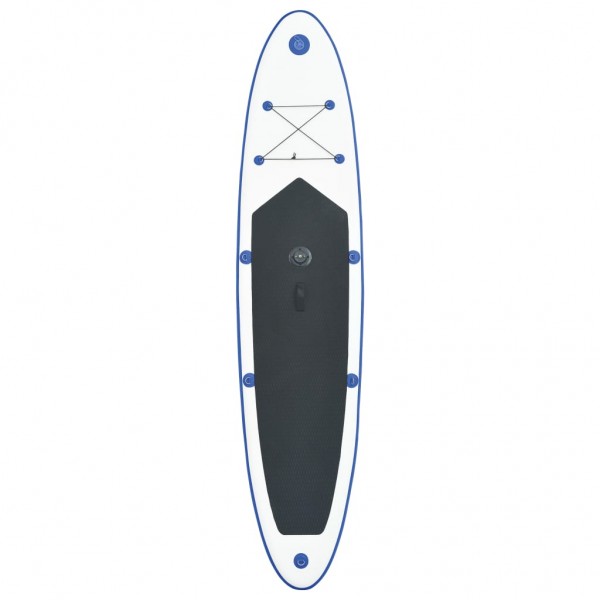 Tabla de paddle surf inflable con vela azul y blanca M 2