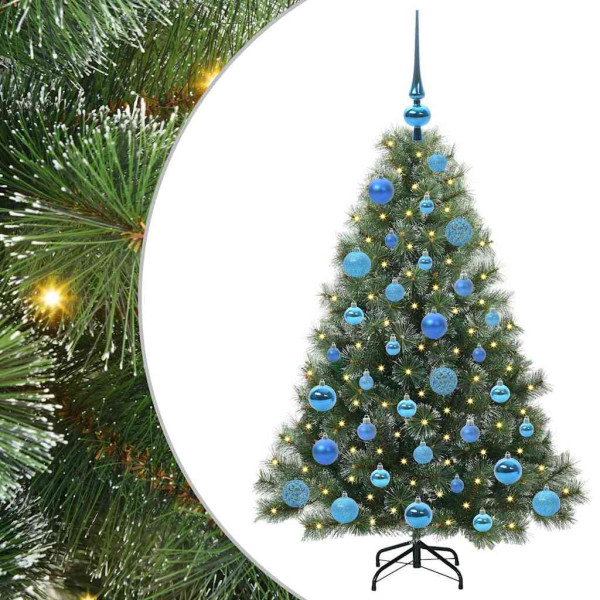 Árbol de Navidad artificial con 150 LED Verde 120 cm PE y PVC M 2