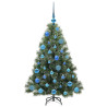 Árbol de Navidad artificial con 150 LED Verde 120 cm PE y PVC 4