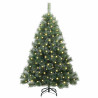 Árbol de Navidad artificial con 150 LED Verde 150 cm PE y PVC 3