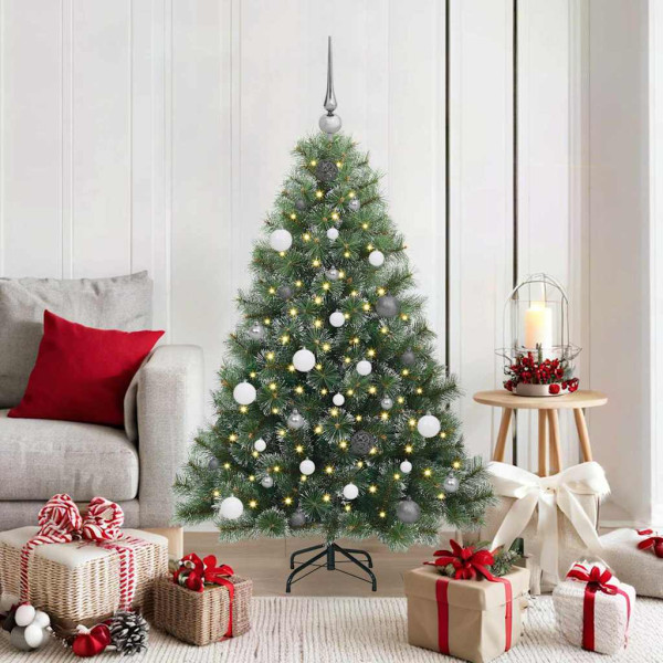 Árbol de Navidad artificial con 150 LED Verde 150 cm PE y PVC D