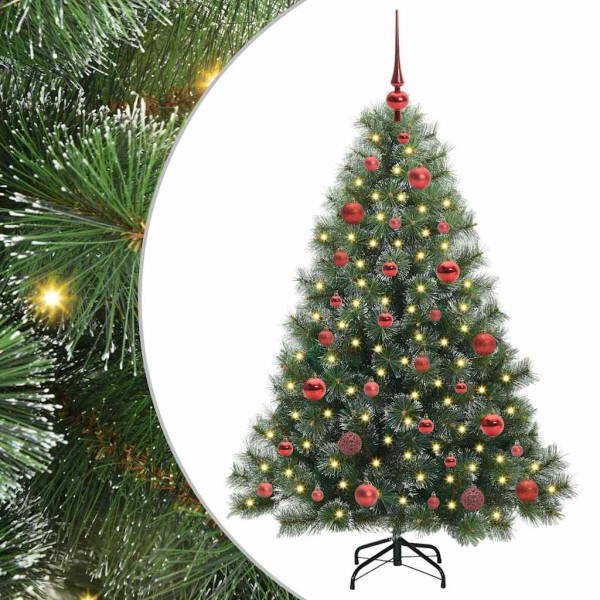 Árbol de Navidad artificial con 150 LED Verde 150 cm PE y PVC M 2
