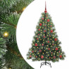 Árbol de Navidad artificial con 150 LED Verde 150 cm PE y PVC 2