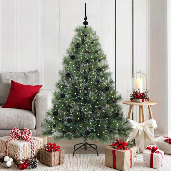 Árbol de Navidad artificial con 150 LED Verde 150 cm PE y PVC D