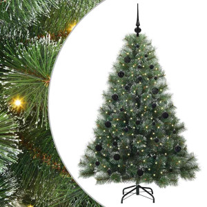 Árbol de Navidad artificial con 150 LED Verde 150 cm PE y PVC H