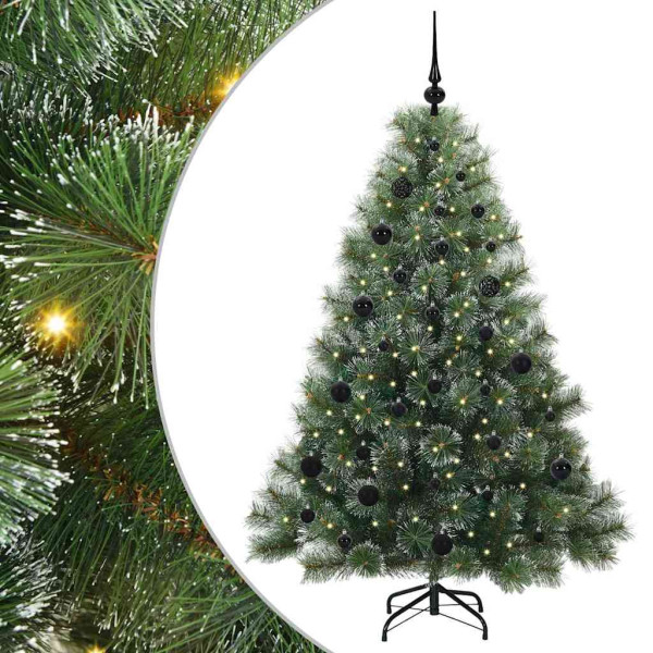 Árbol de Navidad artificial con 150 LED Verde 150 cm PE y PVC M 2