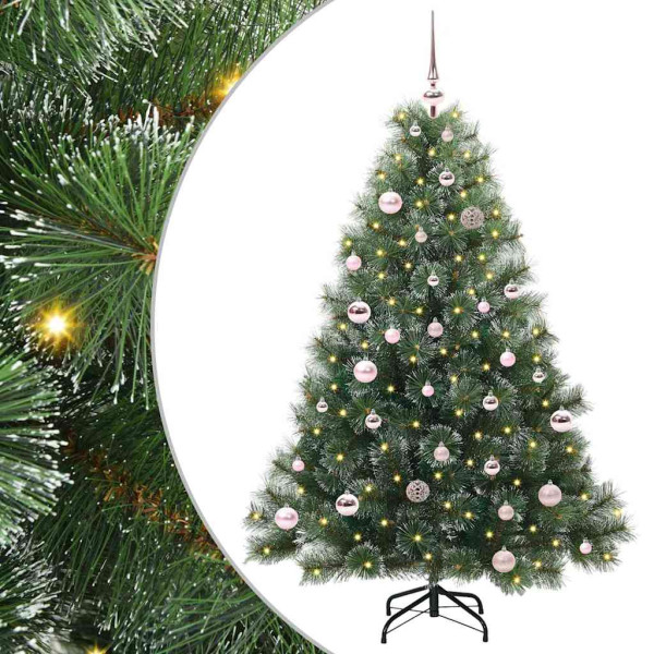 Árbol de Navidad artificial con 150 LED Verde 150 cm PE y PVC D