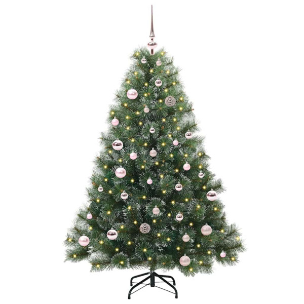 Árbol de Navidad artificial con 150 LED Verde 150 cm PE y PVC M 2