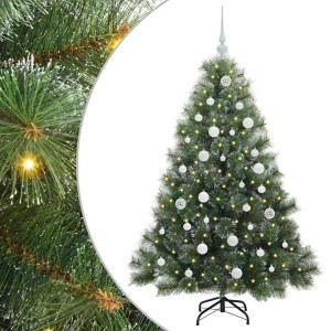 Árbol de Navidad artificial con 150 LED Verde 150 cm PE y PVC H
