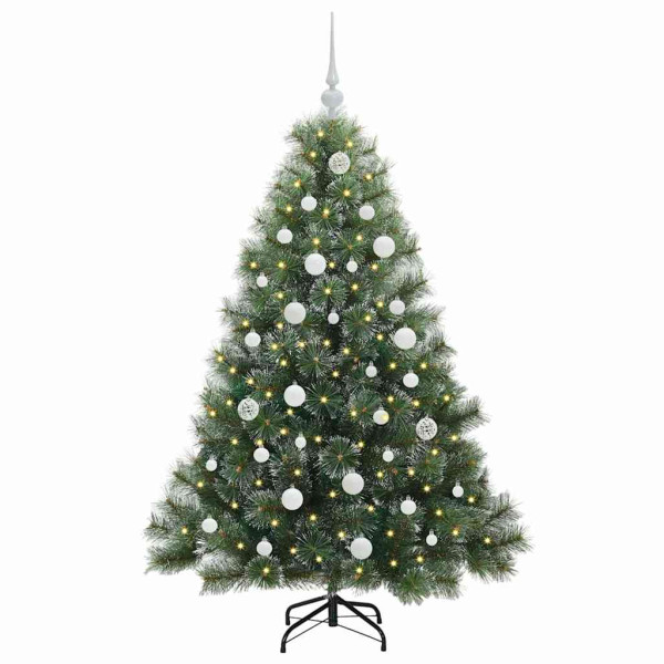 Árbol de Navidad artificial con 150 LED Verde 150 cm PE y PVC M 3