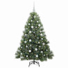 Árbol de Navidad artificial con 150 LED Verde 150 cm PE y PVC 3