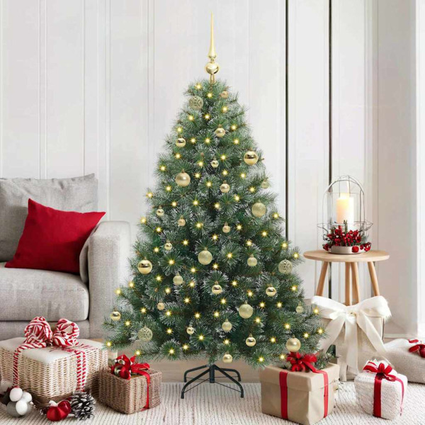 Árbol de Navidad artificial con 150 LED Verde 150 cm PE y PVC D