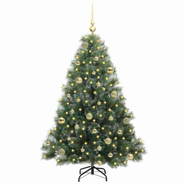 Árbol de Navidad artificial con 150 LED Verde 150 cm PE y PVC M 3