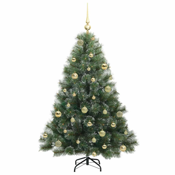 Árbol de Navidad artificial con 150 LED Verde 150 cm PE y PVC M 4