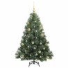 Árbol de Navidad artificial con 150 LED Verde 150 cm PE y PVC 4