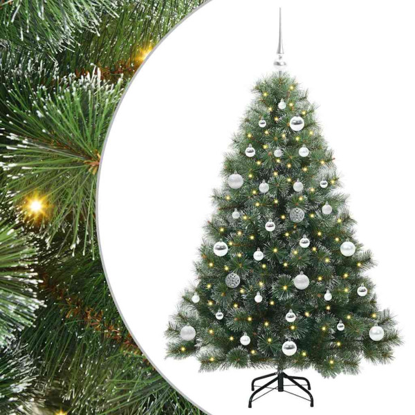 Árbol de Navidad artificial con 150 LED Verde 150 cm PE y PVC M 2
