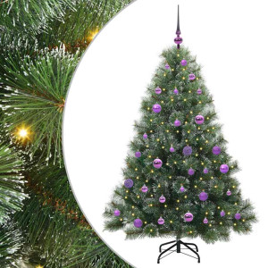 Árbol de Navidad artificial con 150 LED Verde 150 cm PE y PVC H