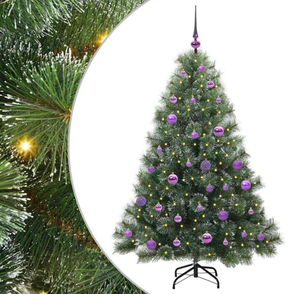 Árbol de Navidad artificial con 150 LED Verde 150 cm PE y PVC M 2