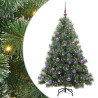 Árbol de Navidad artificial con 150 LED Verde 150 cm PE y PVC 2