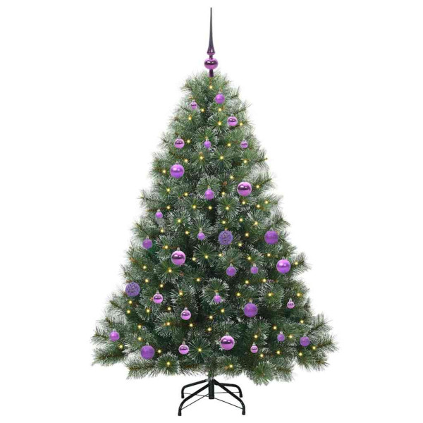 Árbol de Navidad artificial con 150 LED Verde 150 cm PE y PVC M 3