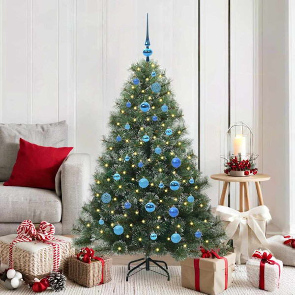 Árbol de Navidad artificial con 150 LED Verde 150 cm PE y PVC D