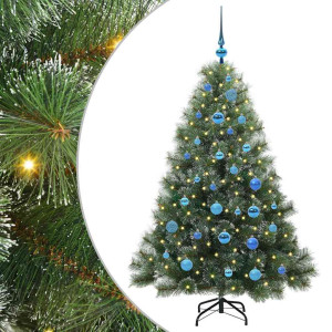 Árbol de Navidad artificial con 150 LED Verde 150 cm PE y PVC H