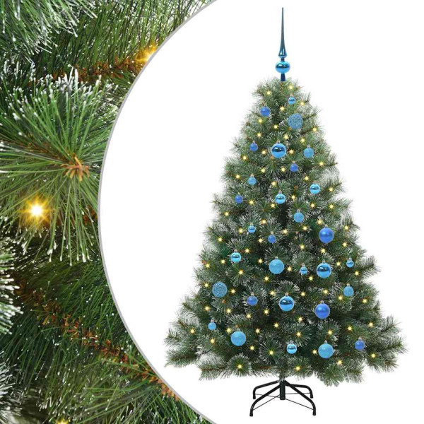 Árbol de Navidad artificial con 150 LED Verde 150 cm PE y PVC M 2