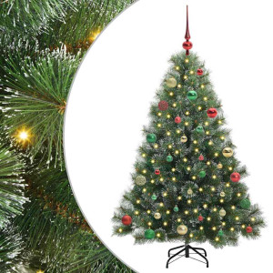 Árbol de Navidad artificial con 150 LED Verde 150 cm PE y PVC H