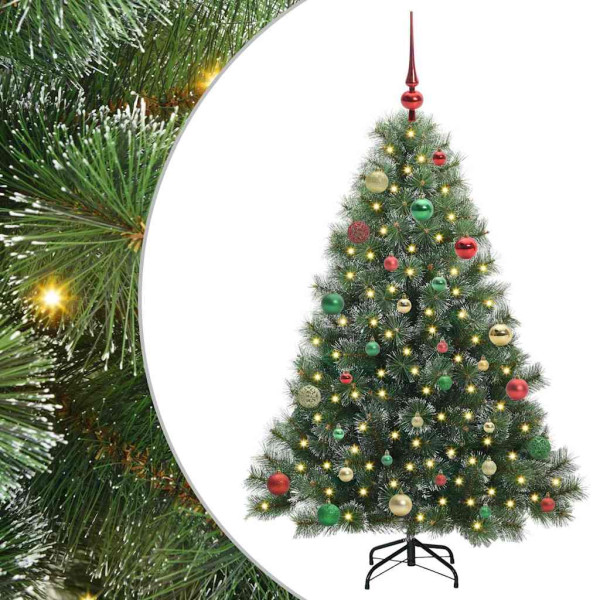 Árbol de Navidad artificial con 150 LED Verde 150 cm PE y PVC M 2