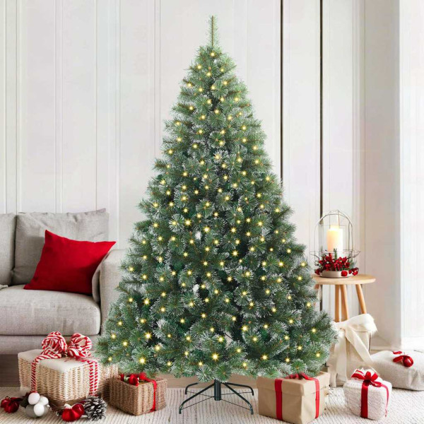 Árbol de Navidad artificial con 300 LED Verde 180 cm PE y PVC D