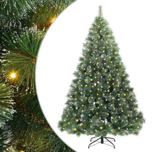 Árbol de Navidad artificial con 300 LED Verde 180 cm PE y PVC H