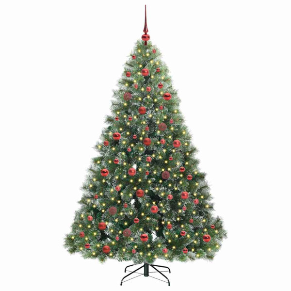 Árbol de Navidad artificial con 300 LED Verde 180 cm PE y PVC M 3