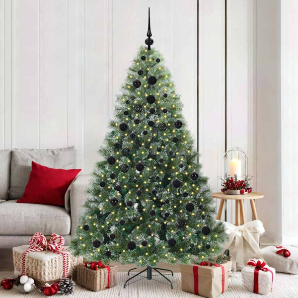 Árbol de Navidad artificial con 300 LED Verde 180 cm PE y PVC D