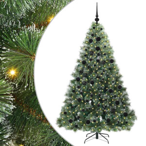 Árbol de Navidad artificial con 300 LED Verde 180 cm PE y PVC H