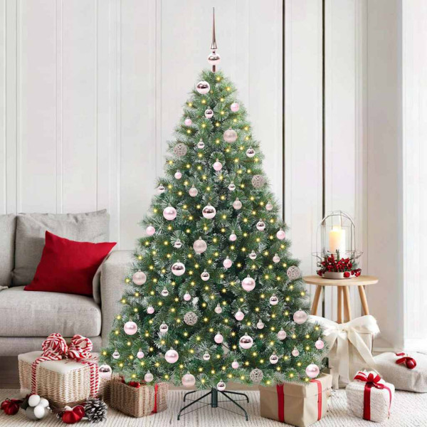 Árbol de Navidad artificial con 300 LED Verde 180 cm PE y PVC D