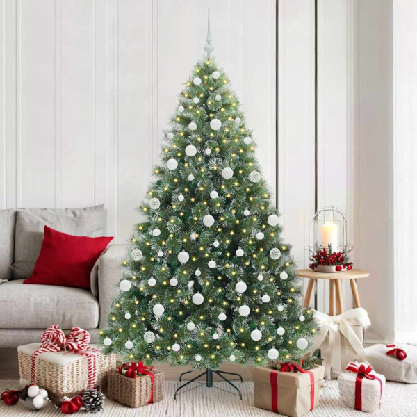Árbol de Navidad artificial con 300 LED Verde 180 cm PE y PVC D