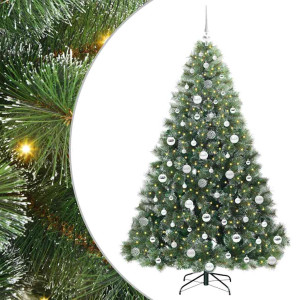 Árbol de Navidad artificial con 300 LED Verde 180 cm PE y PVC H