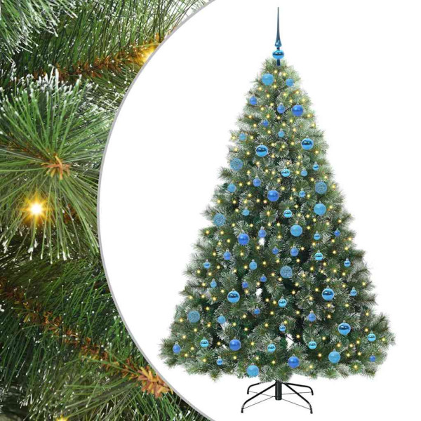 Árbol de Navidad artificial con 300 LED Verde 180 cm PE y PVC M 2