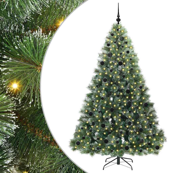 Árbol de Navidad artificial con 300 LED Verde 210 cm PE y PVC D