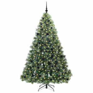 Árbol de Navidad artificial con 300 LED Verde 210 cm PE y PVC H