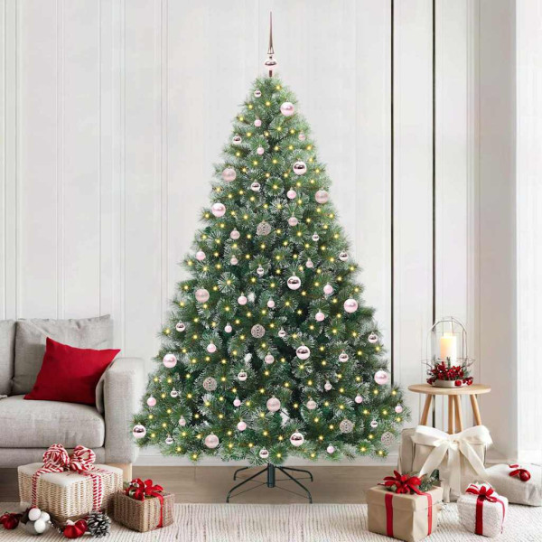 Árbol de Navidad artificial con 300 LED Verde 210 cm PE y PVC D