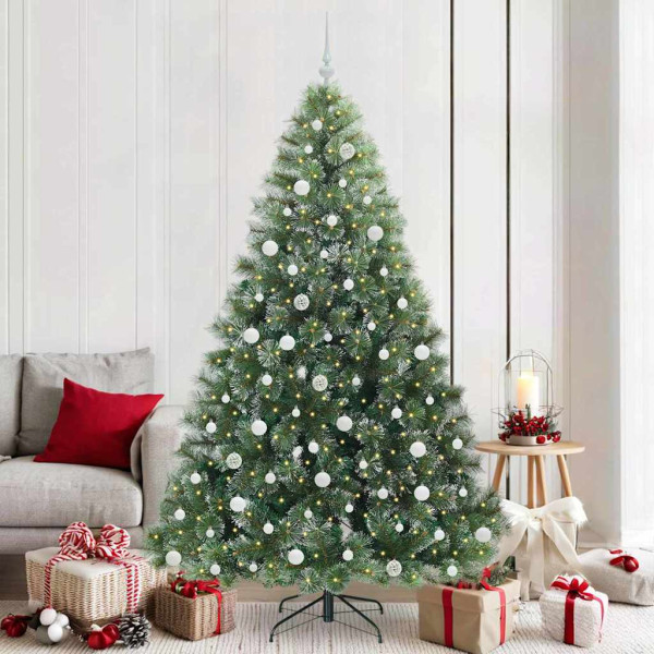 Árbol de Navidad artificial con 300 LED Verde 210 cm PE y PVC D