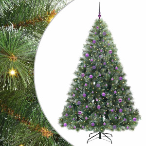 Árbol de Navidad artificial con 300 LED Verde 210 cm PE y PVC H