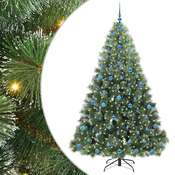 Árbol de Navidad artificial con 300 LED Verde 210 cm PE y PVC M 2