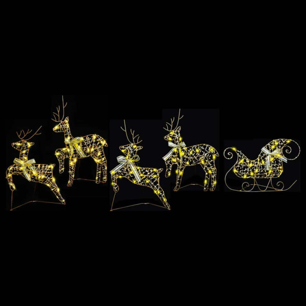 Renos LED con 40 LED 5 pcs Dorado PET M 2