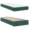 Estructura de cama Verde oscuro 90 x 190 cm Terciopelo 5