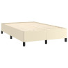 Estructura de cama sin colchón cuero sintético crema 120x190 cm 3