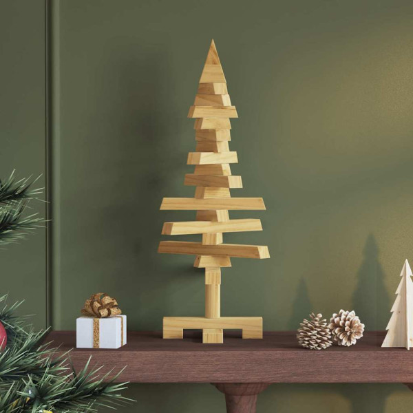 Árbol de Navidad de madera Marrón 60 cm Madera maciza de pino D