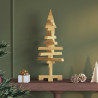 Árbol de Navidad de madera Marrón 60 cm Madera maciza de pino 1